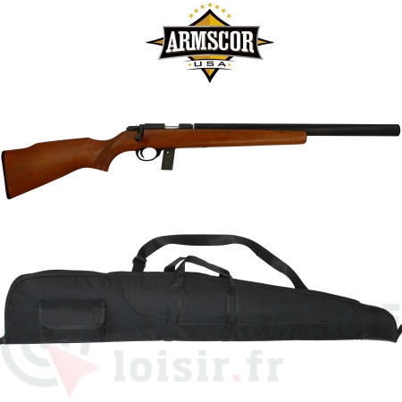 Pack Armscor M1400TM canon silencieux - crosse bois...