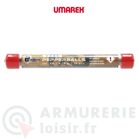 10 balles Umarex P2P Pepperballs Poivre Noyau Acier...