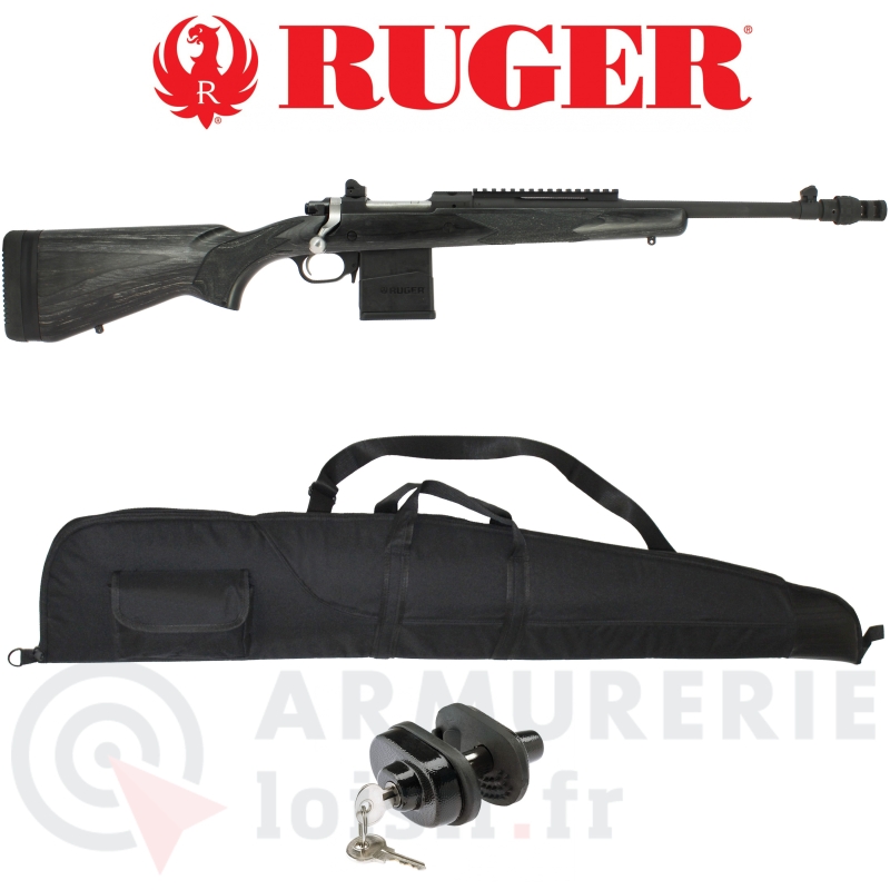 Ruger Gunsite Scout lamell&eacute; noir .308 Win