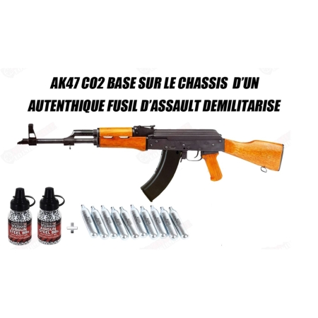 Pack Cybergun AK47 CO2 Kalashnikov 4.5mm BB