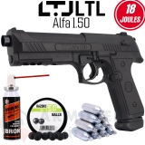Pack pistolet de défense LTL Alfa 1 .50 (18 joules)