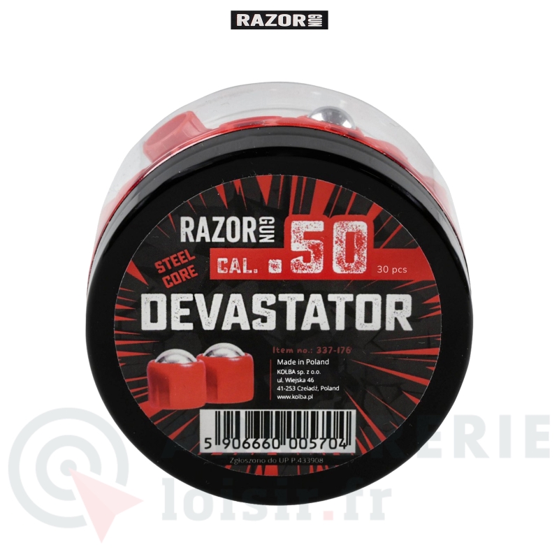 Boite de 30 balles acier Devastator pour HDR50 / TR50 - .50