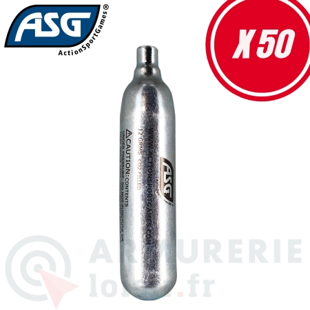 Lot de 50 cartouches CO2 12g ASG
