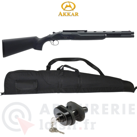 Fusil superpos&eacute; Akkar Churchill 206 HD Black - 12/76
