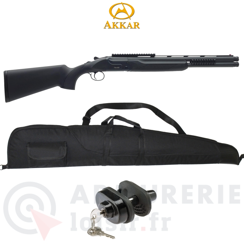 Fusil superpos&eacute; Akkar Churchill 206 HD Black - 12/76