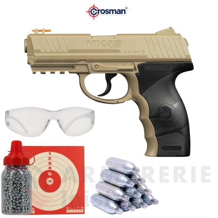 Pistolet &agrave; plomb CO2 Crosman MK45 - 4.5mm (3.5 Joules)