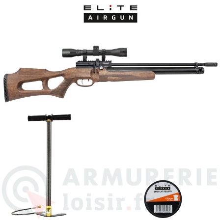 Carabine PCP Elite Airgun Predator W (bois) avec...