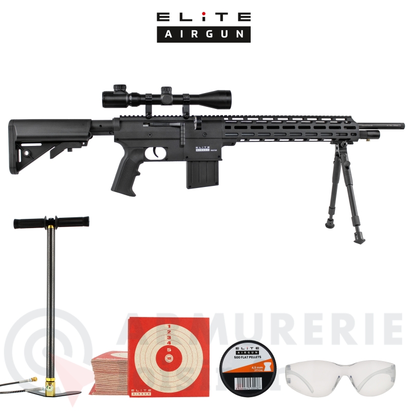 Carabine &agrave; plomb PCP Elite Airgun Vector - 4,5mm (19,9 joules)
