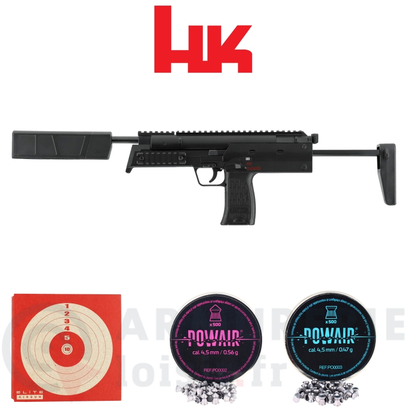 Pistolet &agrave; plomb Umarex HK MP7 4.5mm (7.5 joules)