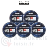 Lot de 5 boites de plombs plats Elite Airgun - 4.5mm