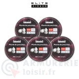 Lot 5 boites de plombs pointus Elite Airgun - 4.5mm