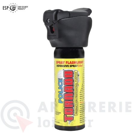 Spray lampe Police Tornado Flashlight Poivre 63ml