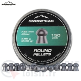 150 plombs Snowpeak Round Pellets - 7.62mm (.30)