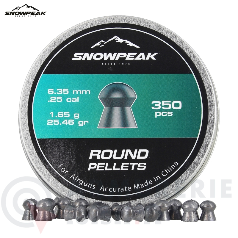 Boite de 350 Plombs Snowpeak Round Pellets - 6.35mm