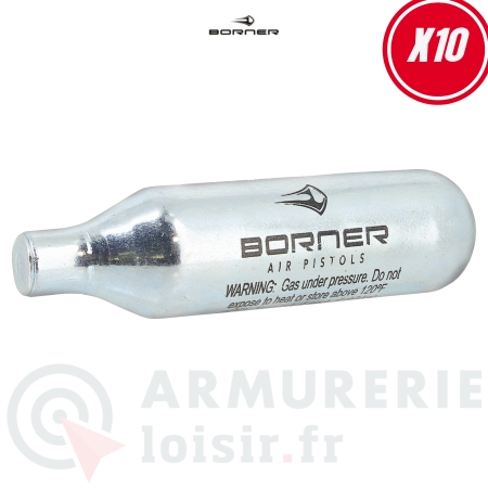 Lot de 10 cartouches CO2 Borner 8g