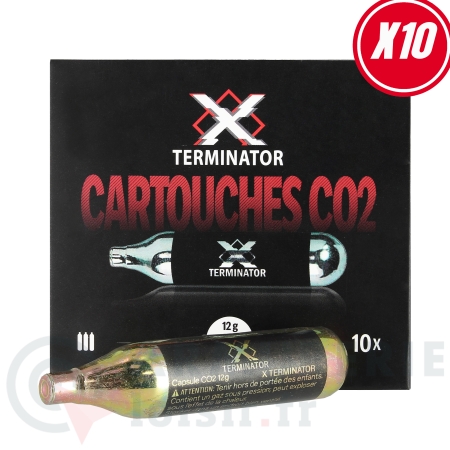100x Cartouches CO2 X Terminator 12g (10 boites)