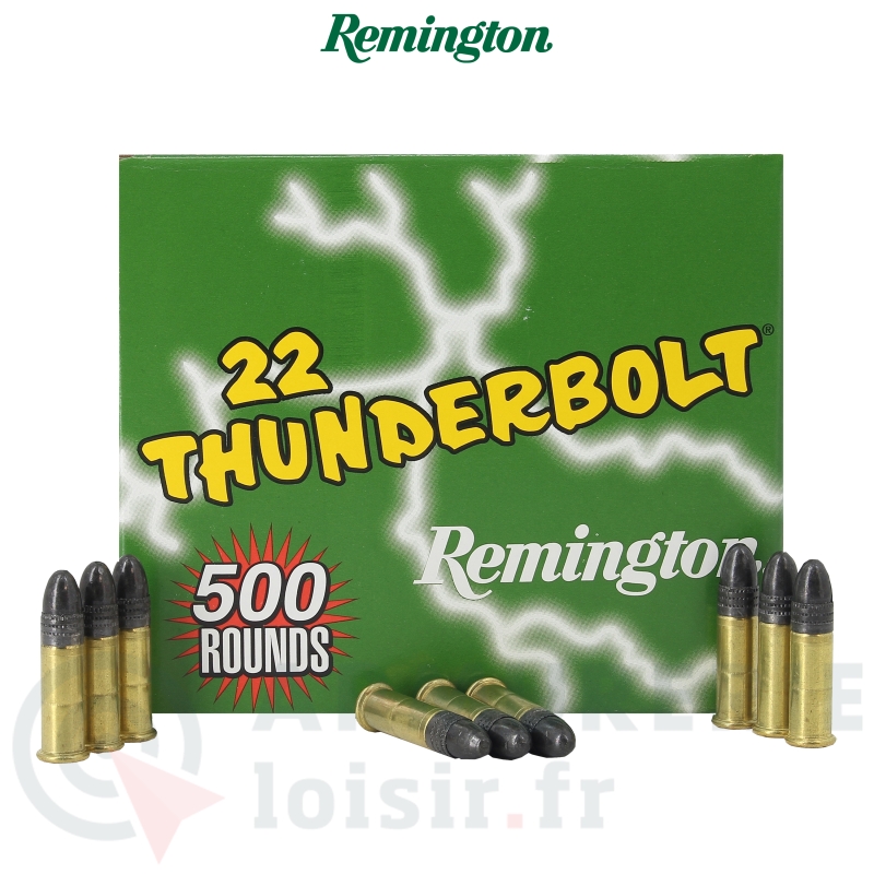Boite de 500 munitions Remington Thunderbolt 40 grains - 22LR