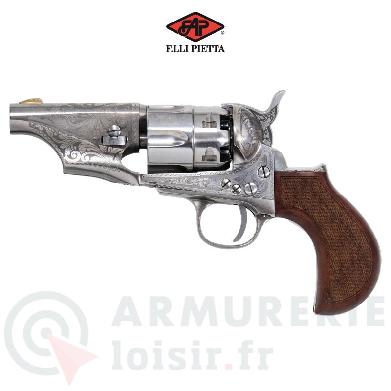 Pietta 1862 Pocket Police Acier Sheriff Grav&eacute; - 44PN
