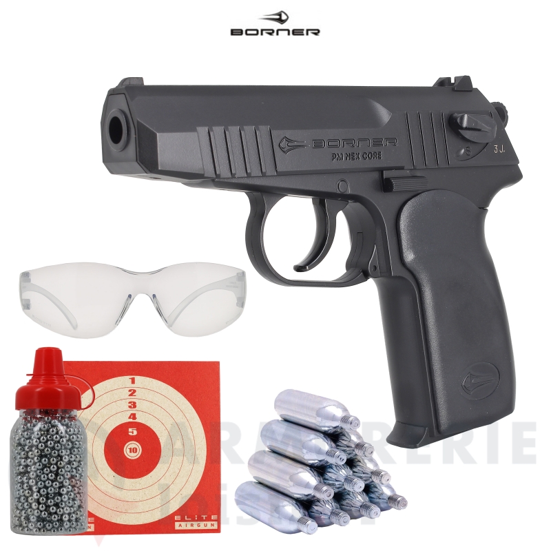 Pistolet &agrave; plomb CO2 Borner PM Nex Core - 4.5mm (3 joules)