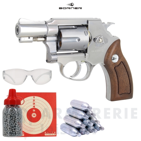 Revolver &agrave; plomb Borner 733 Silver CO2 -...