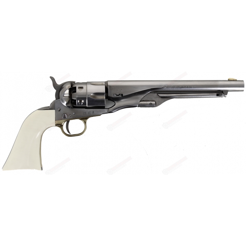 Revolver Poudre Noire Pietta 1860 Army Old Silver Ivoirine .44