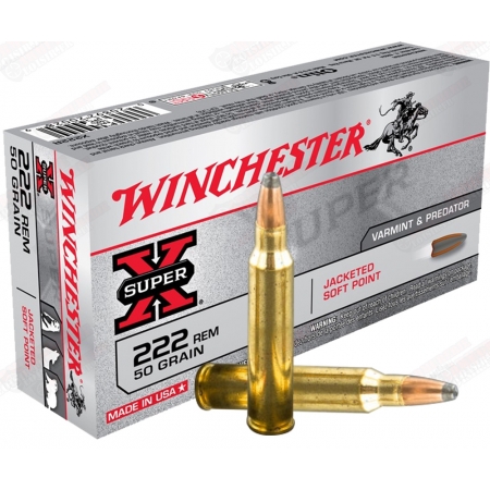 20 Winchester Super X .222 Jacketed soft point 50...