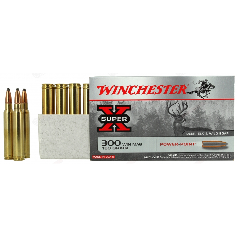 20 cartouches winchester super X 300 win mag (1231 joules)