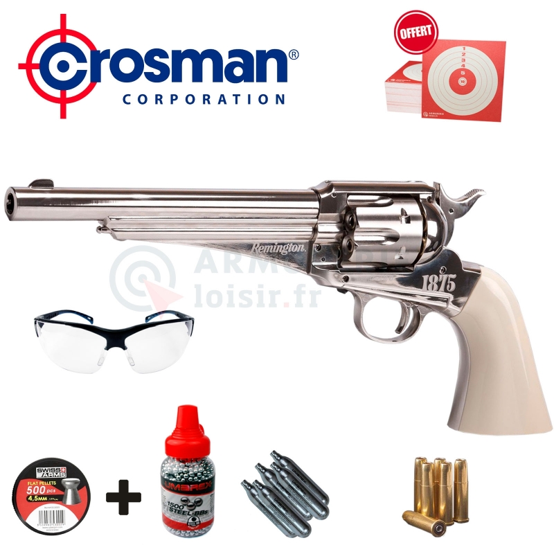 Remington 1875 CO2 plombs et billes acier 4.5mm (3 joules)