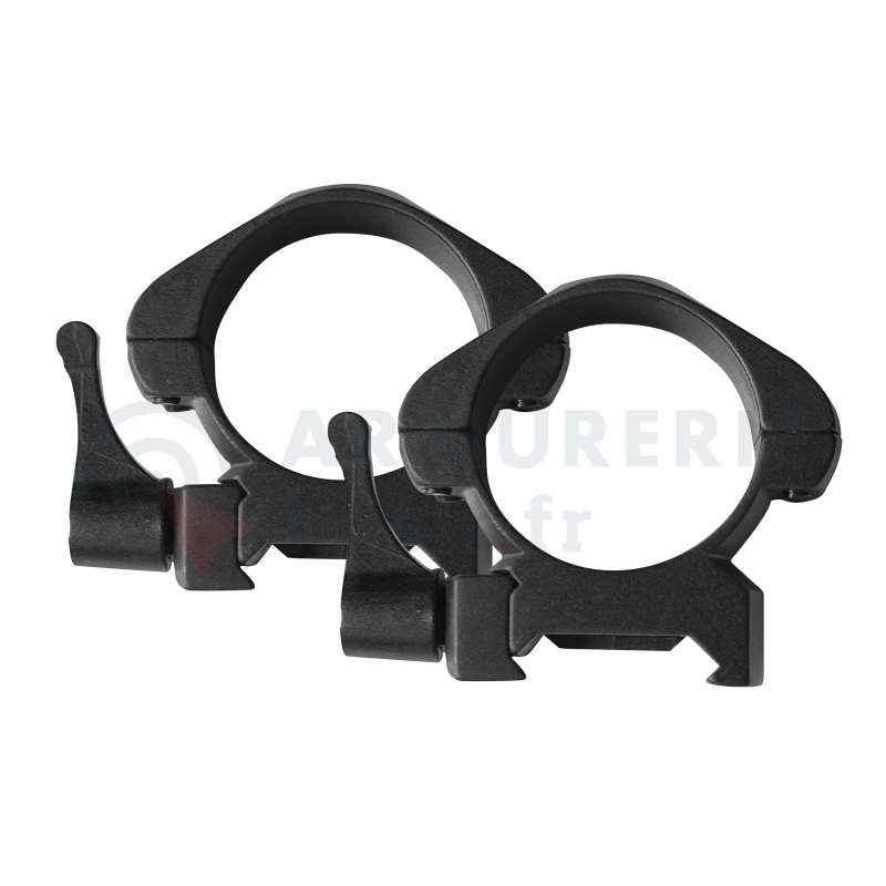 Lot De 2 Anneaux De Lunette Tactique 30 Mm - Compatibles Rail Picatinny 11/21 Mm - Aluminium 6061 Léger - Hauteur 59 Mm