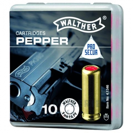 10 Munitions Walther Pepper 9mm PAK