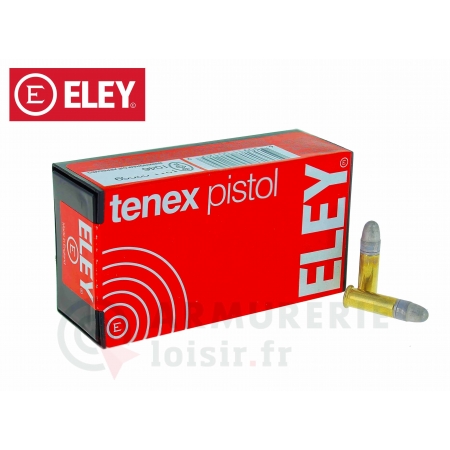 50 cartouches 22 LR Tenex Pistol ELEY