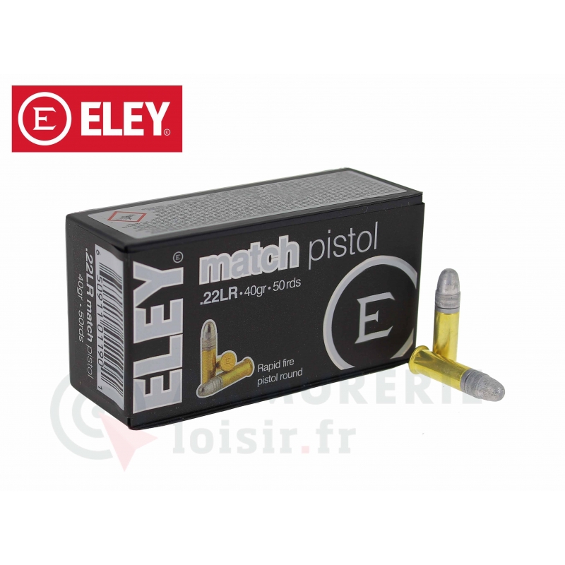 50 cartouches ELEY Match pistol 22LR