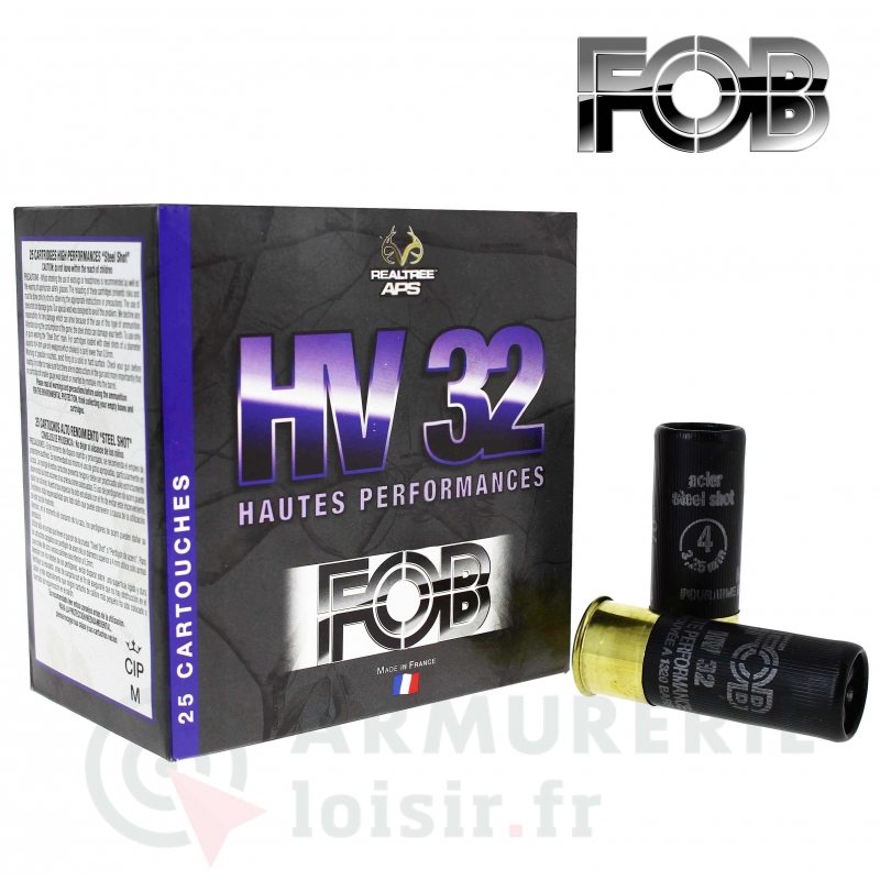 25 cartouches FOB HV 32 cal 12/70