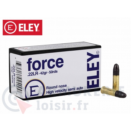 50 cartouches 22 LR ELEY Force (High Velocity)