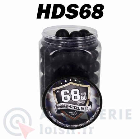 100 Billes caoutchouc m&eacute;tal Rubber-Steel - .68 