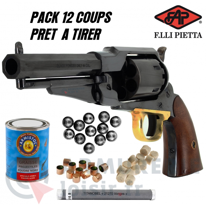Pack pr&ecirc;t &agrave; tirer Pietta 1858 New Model Army Sheriff .44
