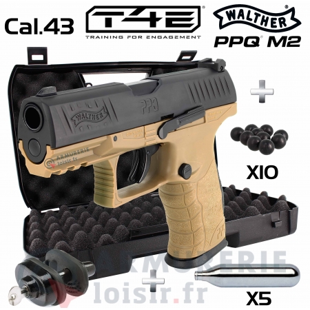Pack Umarex Walther PPQ M2 T4E Tan .43 (5 joules)