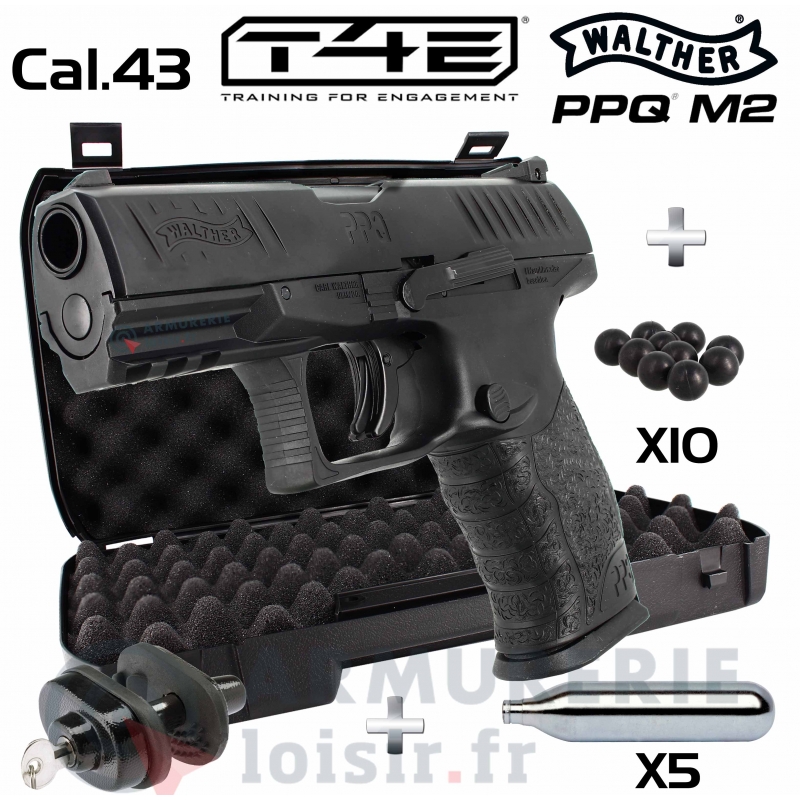 Pack PPQ M2 T4E CO2 Walther Cal.43 - Umarex (5 joules)