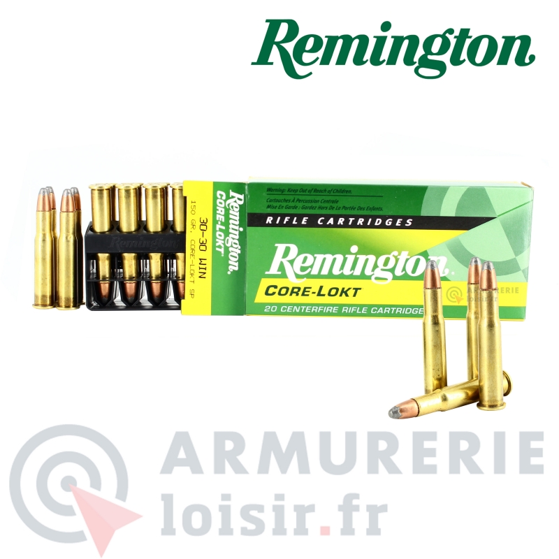 20 Cartouches Remington Core-Lokt SP Cal.30-30 WIN 150GR