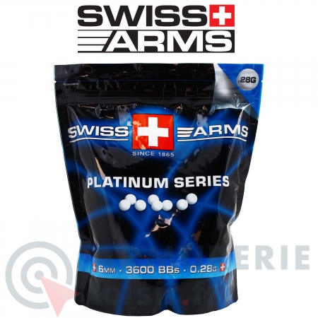 Sac 3600 billes 0,28 gr SWISS ARMS s&eacute;rie PLATINIUM