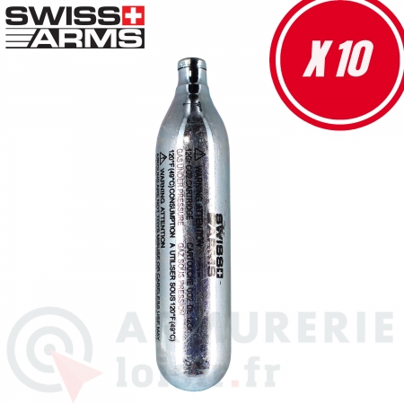 Lot de 10 sparclettes CO2 Swiss Arms 12g 