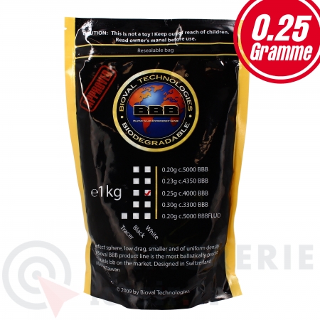 Sac de 4000 billes Bioval Biod&eacute;gradable 0.25g