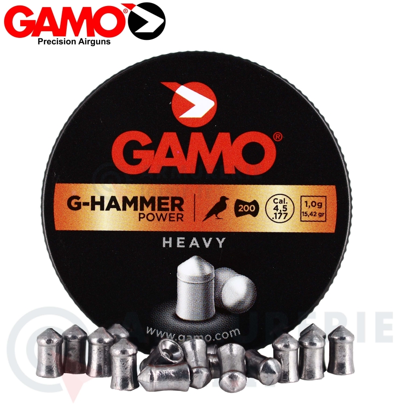 200 Plombs pointus GAMO G-Hammer 4.5mm 15.4gr