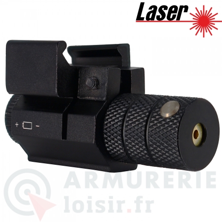 Laser tactique rouge pour arme de poing rail 22mm...