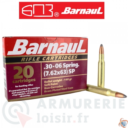 Barnaul 20 Munitions calibre 30-06 Spring (7,62x63)...