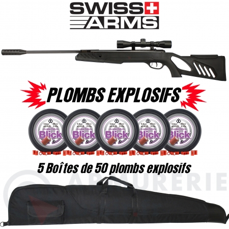 Pack Swiss Arms TAC-1 plombs explosifs (19.9 joules)