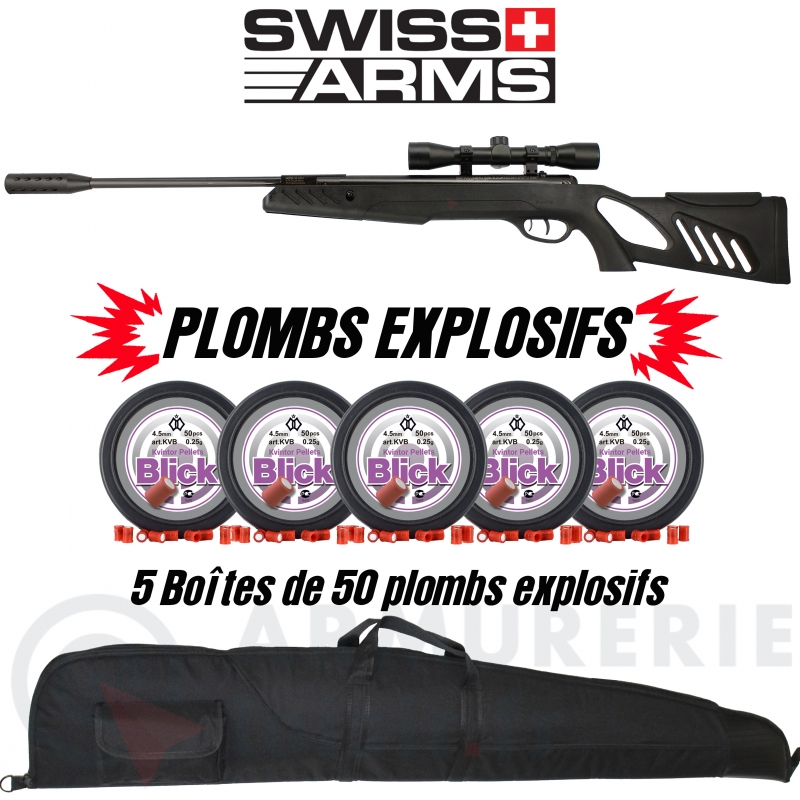Pack Swiss Arms TAC-1 plombs explosifs (19.9 joules)