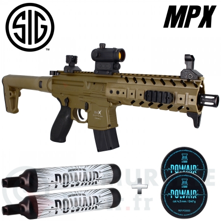 Carabine Sig MPX Tan CO2 88g 6.7 joules
