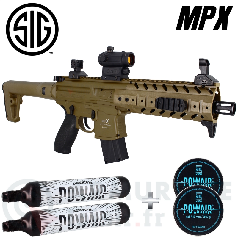 Carabine Sig MPX Tan CO2 88g 6.7 joules