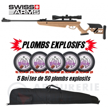 Pack EXPLOSIF Swiss Arms TG-1 TAN - 4x32 (19.9 Joules)